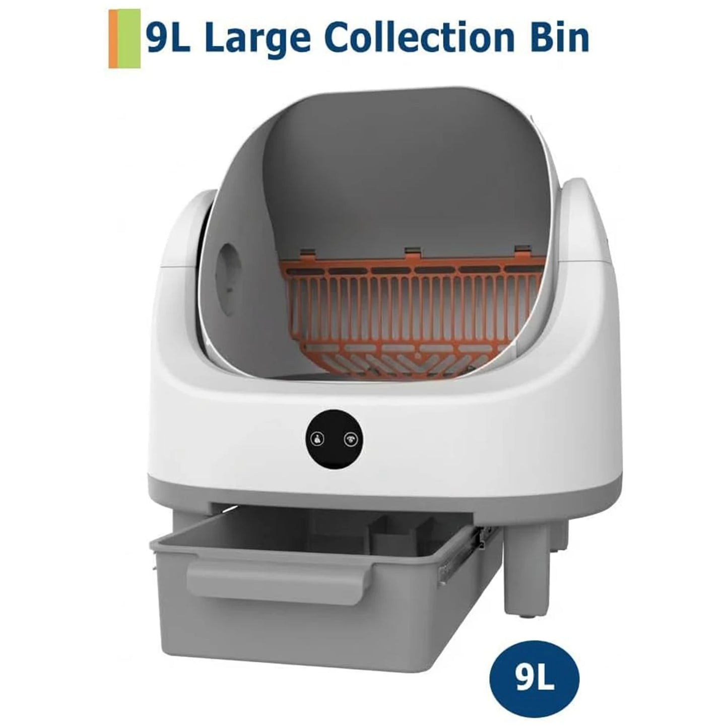 Automatic Self-Cleaning Cat Litter Box – Open-Top with App Control, 9L Capacity & Safety Sensors
