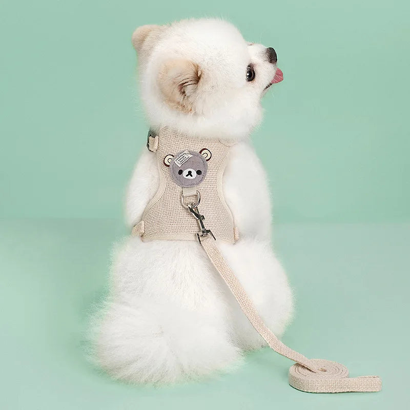 Adjustable Pet Harness & Leash Set – Comfort Vest for Small & Medium Dogs & Cats