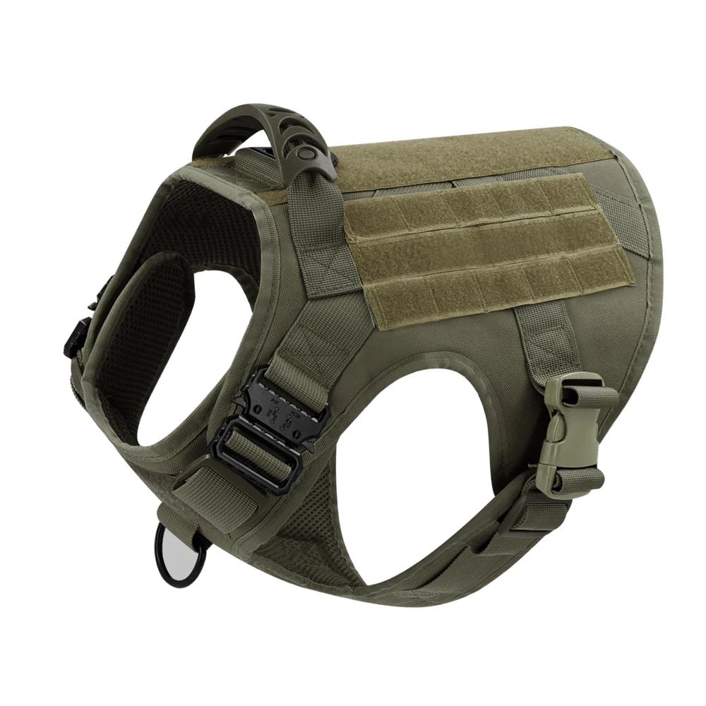 Tactical Dog Harness & Leash Set – Adjustable Training Vest for Medium & Large Dogs