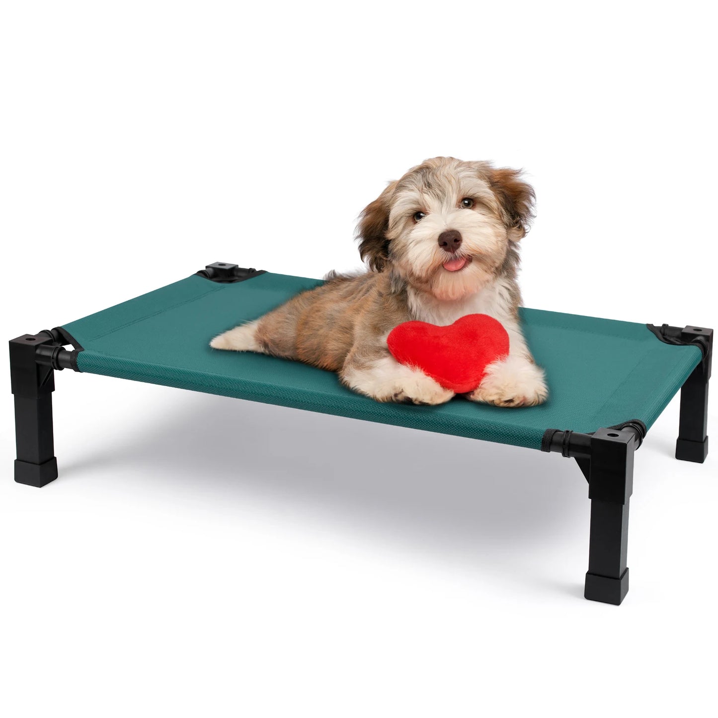 Cooling Raised Dog Bed with Chew-Proof Mesh & Metal Frame