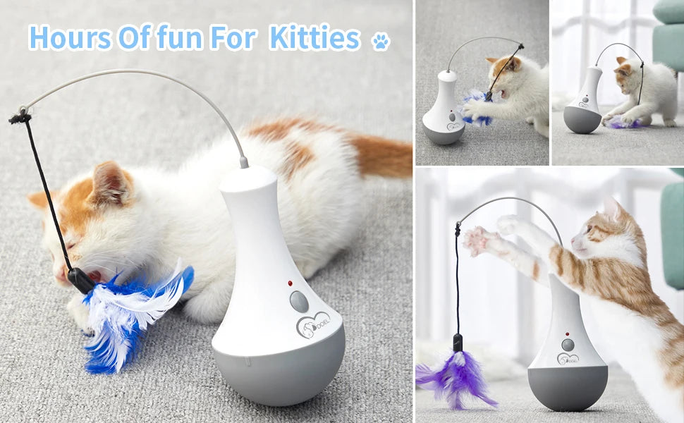 Interactive Feather Cat Toy – Automatic Teaser Toy for Indoor Cats