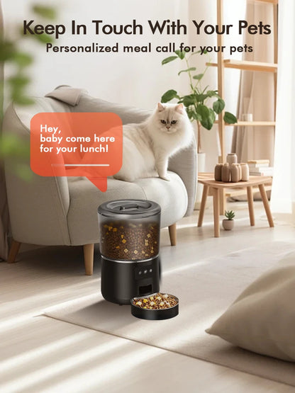 NPET 4L Smart Automatic Pet Feeder with Stainless Steel Bowl