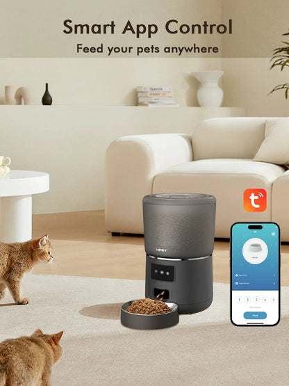 NPET 4L Smart Automatic Pet Feeder with Stainless Steel Bowl