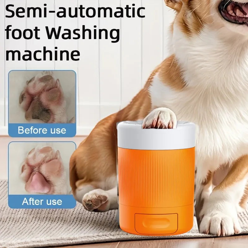 Pet Foot Washing Cup – Portable Dog Paw Cleaner with Silicone Brush for Small & Medium Dogs