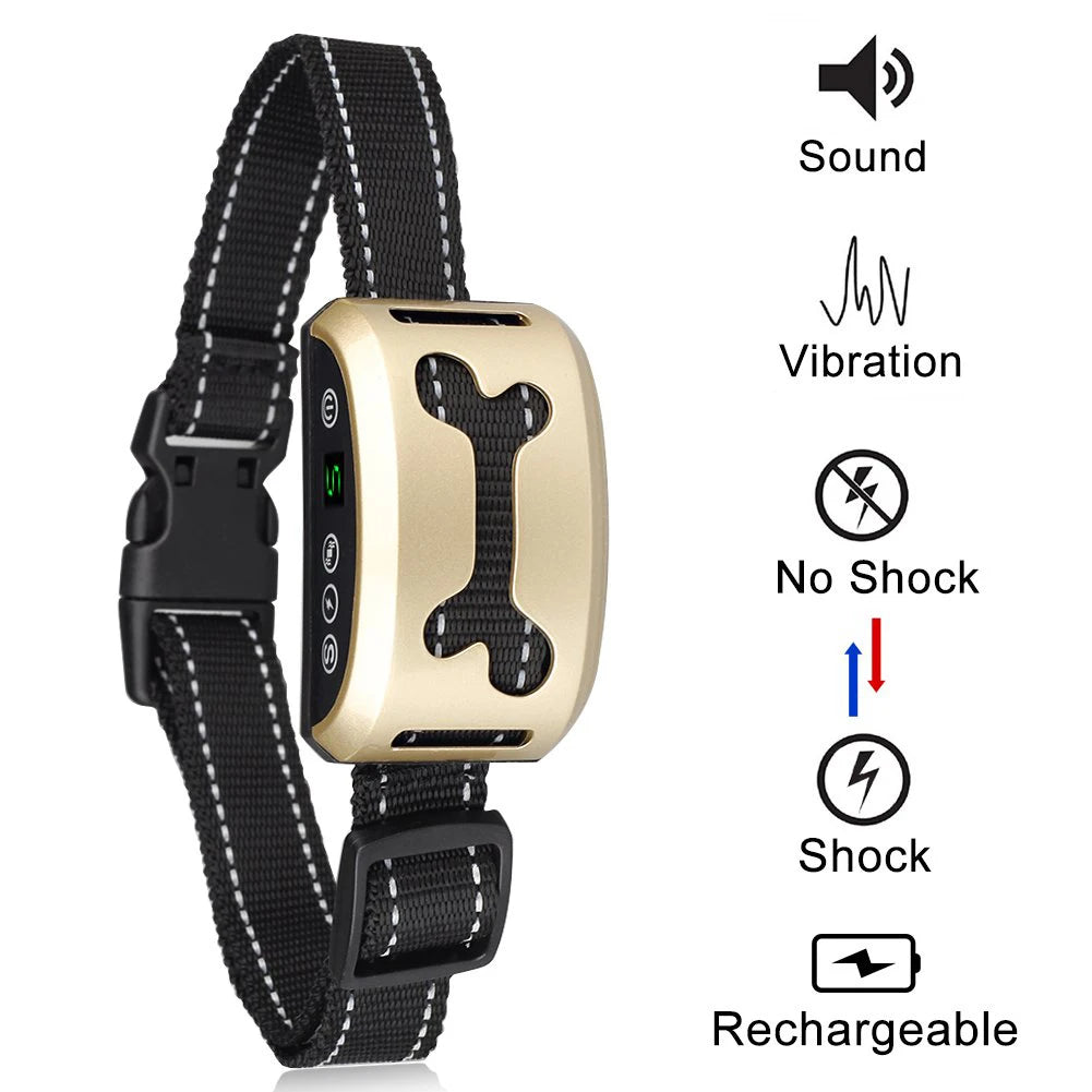 Rechargeable Anti-Bark Dog Collar – Waterproof Automatic Training with Safe Correction Modes