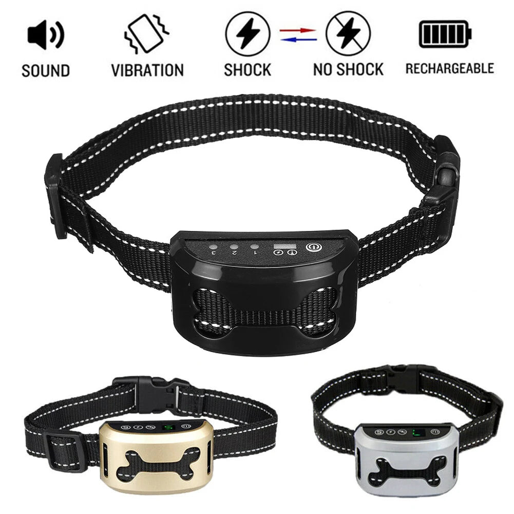 Rechargeable Anti-Bark Dog Collar – Waterproof Automatic Training with Safe Correction Modes