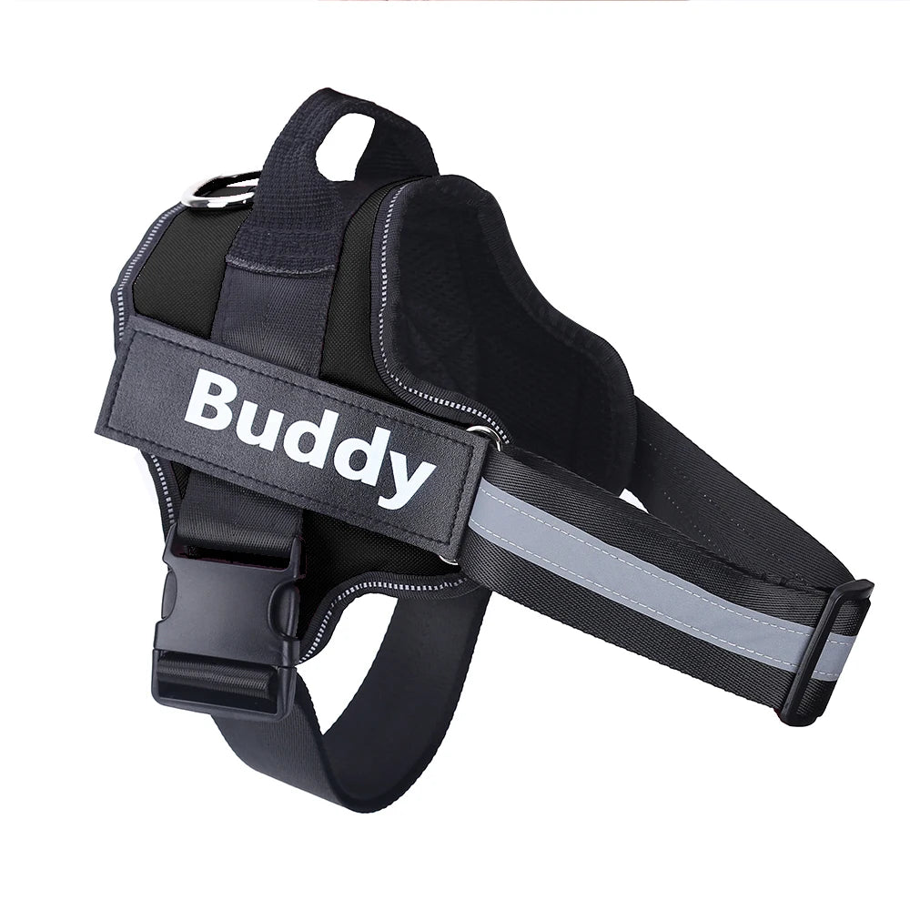 Personalized No-Pull Reflective Dog Harness – Breathable Training Vest
