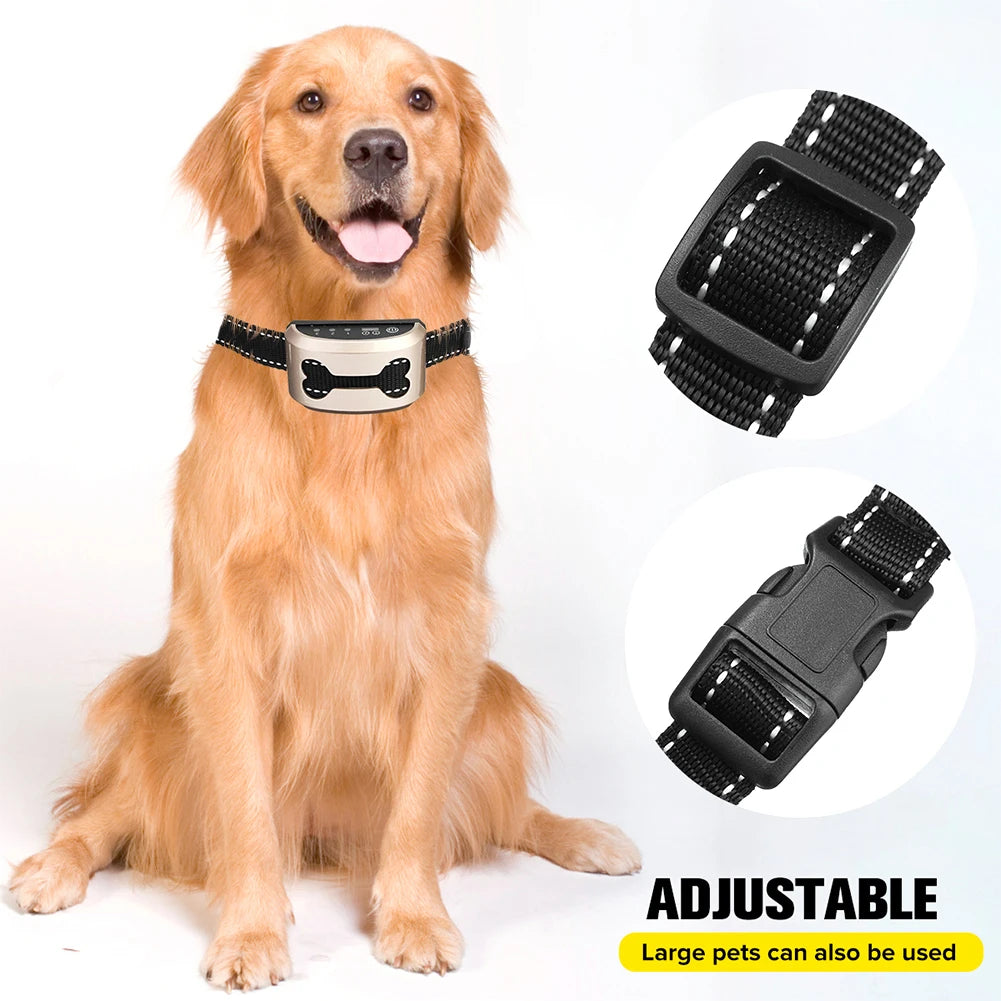 Rechargeable Anti-Bark Dog Collar – Waterproof Automatic Training with Safe Correction Modes