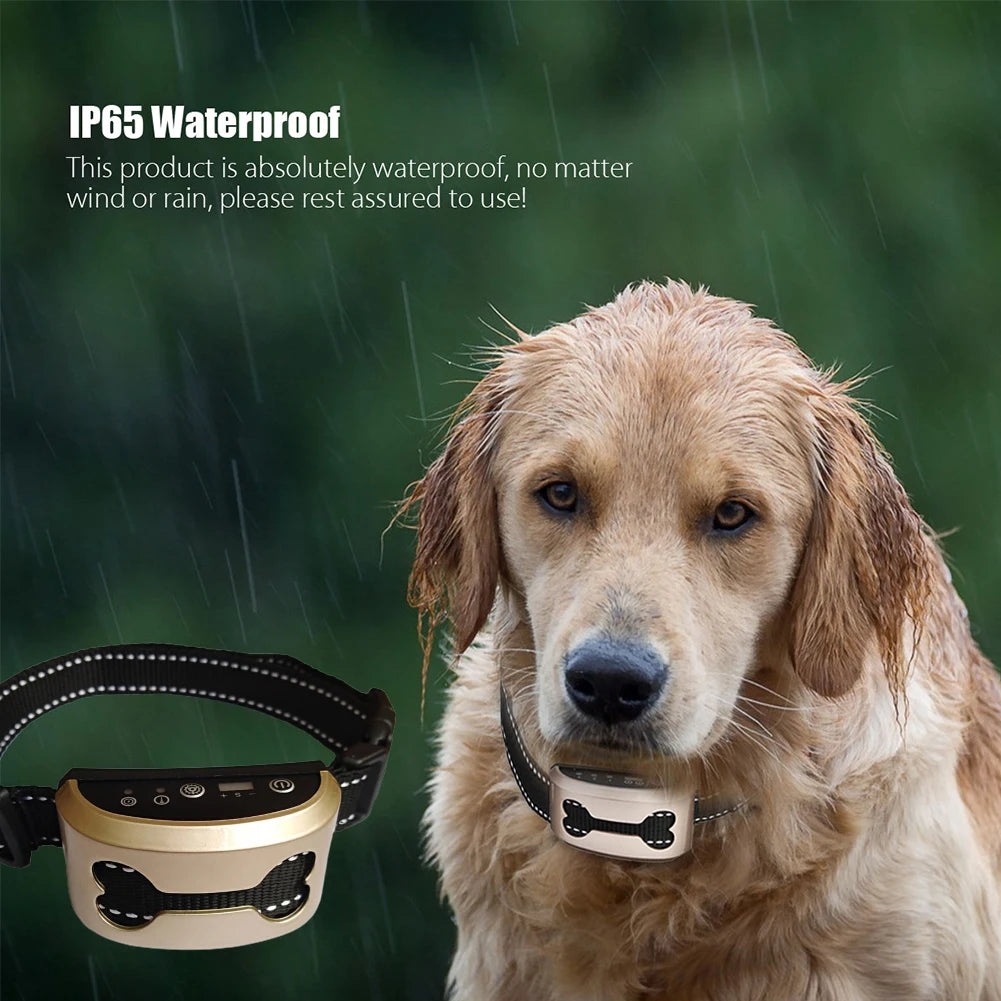 Rechargeable Anti-Bark Dog Collar – Waterproof Automatic Training with Safe Correction Modes