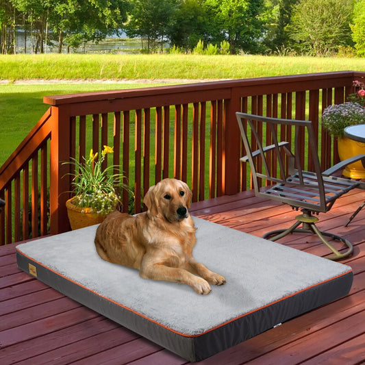 Orthopedic Memory Foam Dog Bed with Waterproof Washable Cover