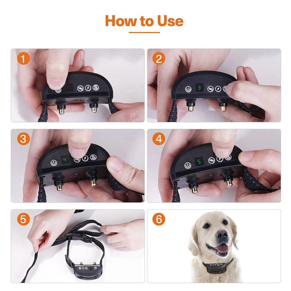 Rechargeable Anti-Bark Dog Collar – Waterproof Automatic Training with Safe Correction Modes