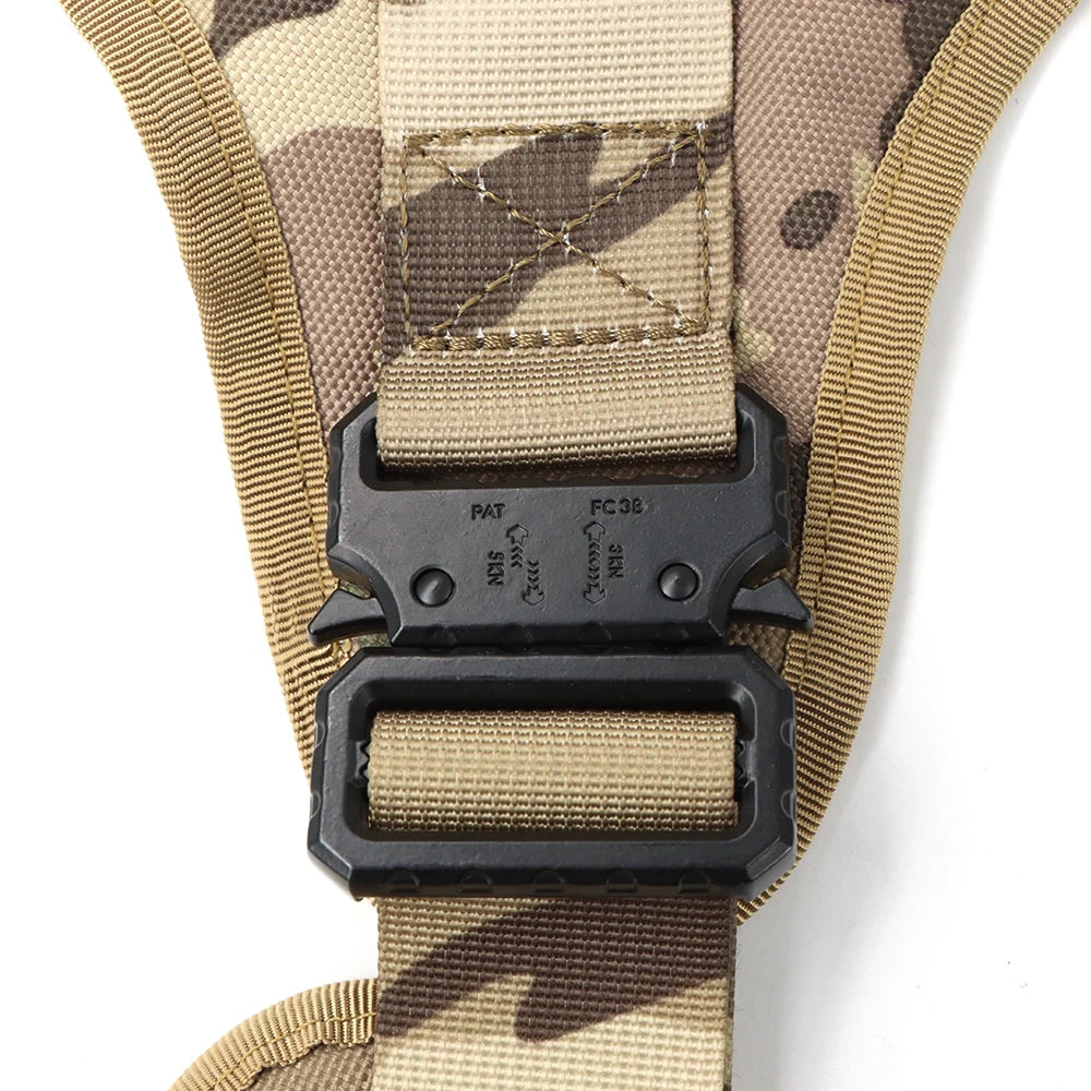 Tactical Dog Harness Set – Military Vest, Collar, Leash & Pouches