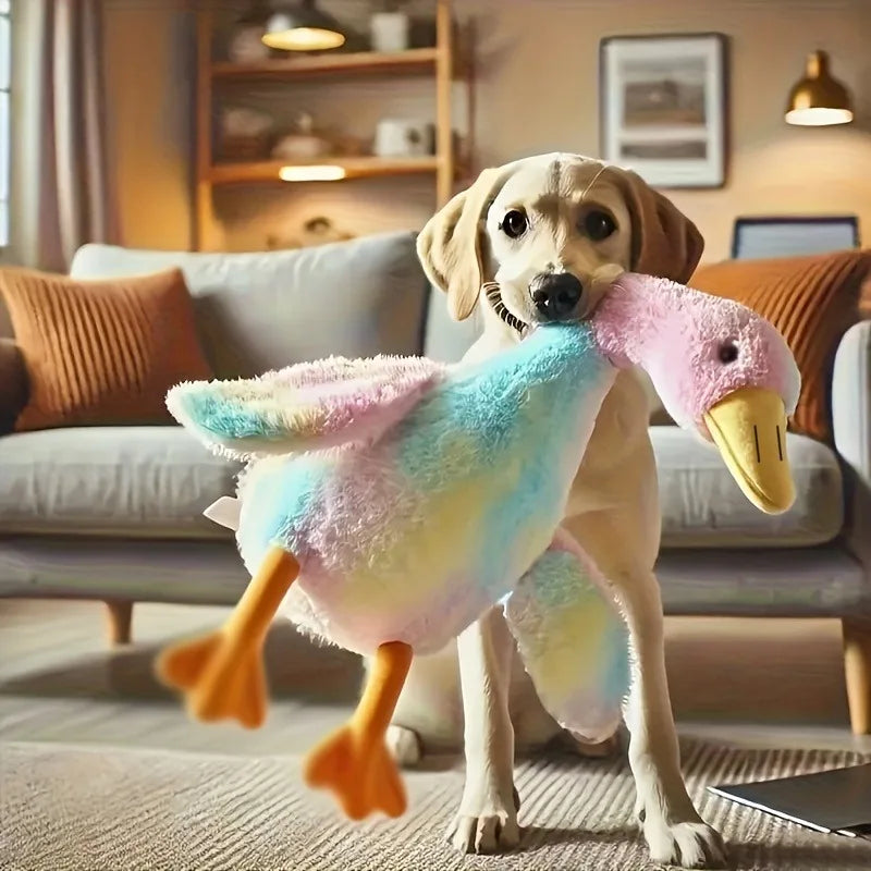 Soft Colorful Duck Plush Toy – Anxiety Relief Pet Companion for Dogs & Cats (50cm)