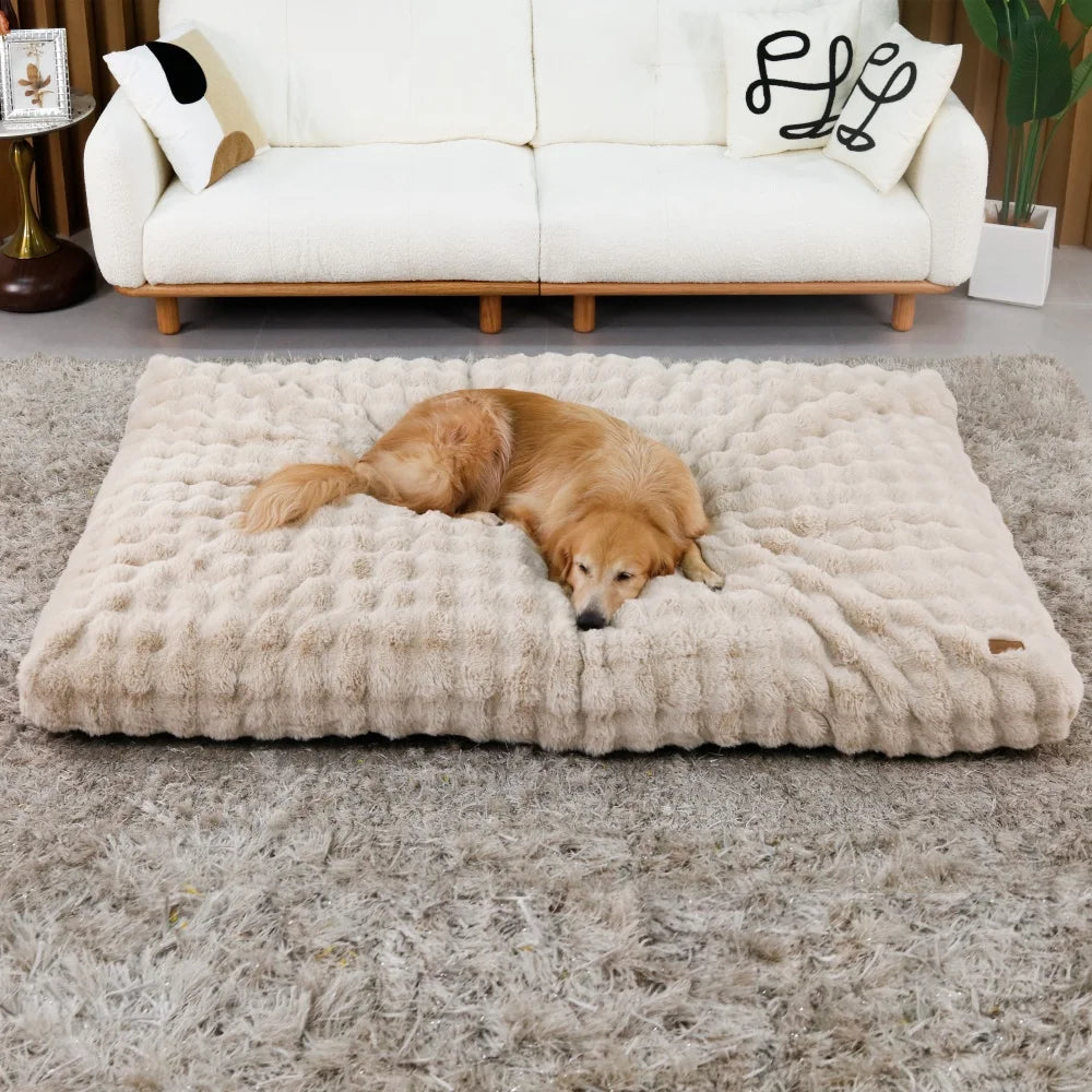 Ultra Plush Washable Dog Bed – Soft Pet Cushion Mat
