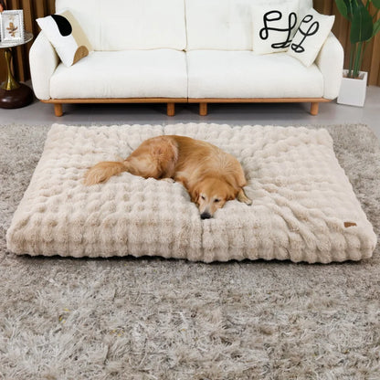 Ultra Plush Washable Dog Bed – Soft Pet Cushion Mat