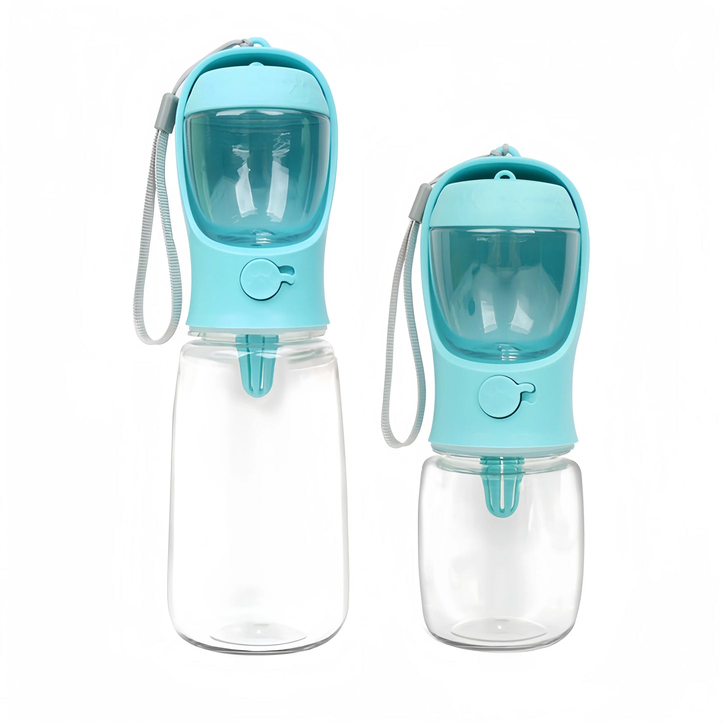 Portable Pet Water Bottle with Food Storage & Travel Bowl