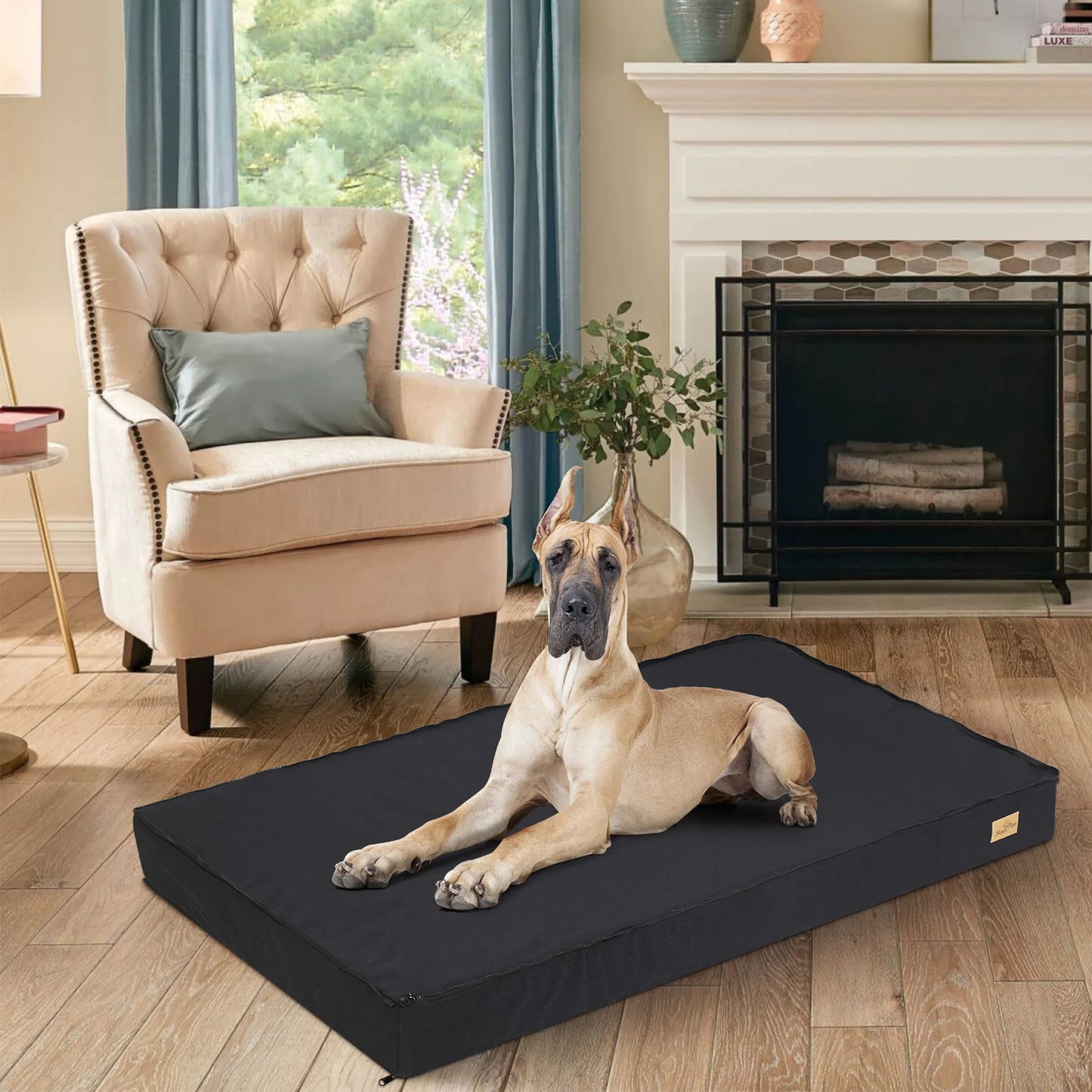 Orthopedic Dog Bed with Waterproof Lining & Washable Cover