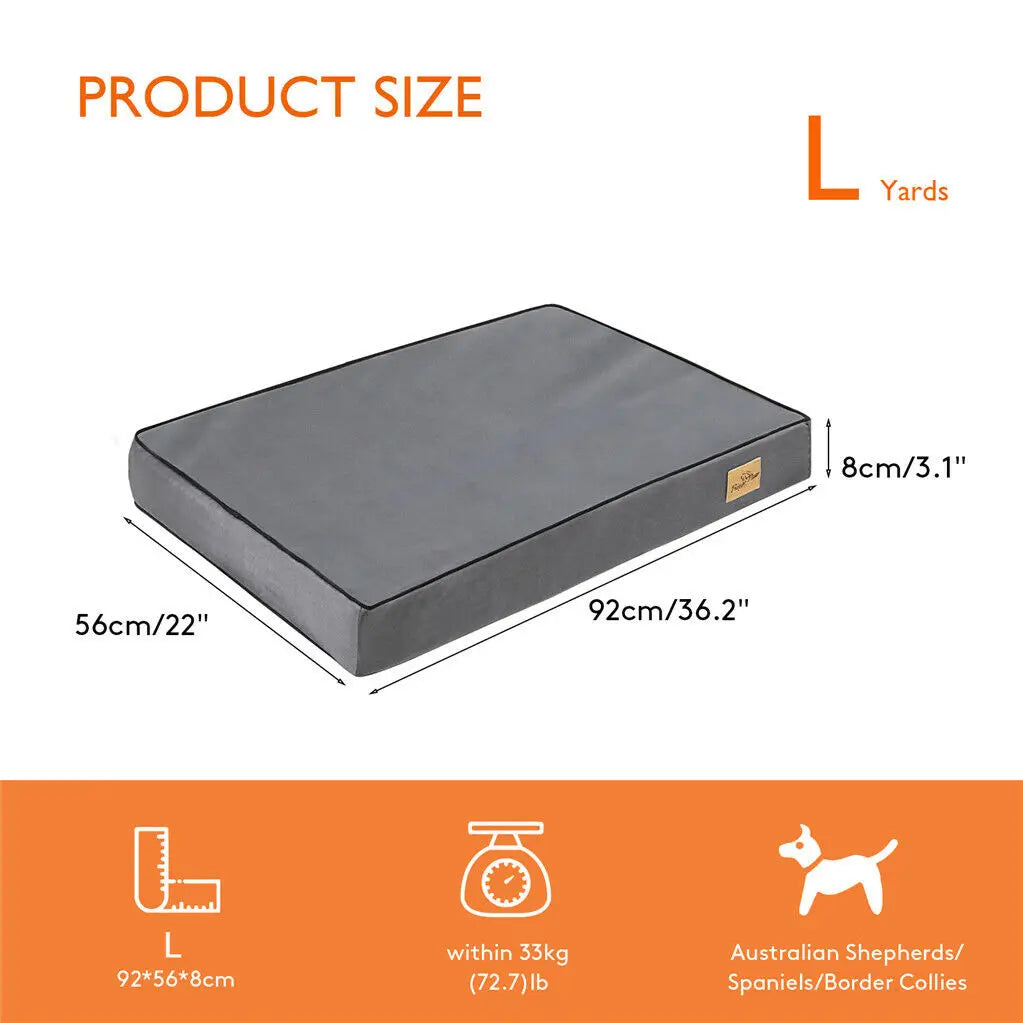 Jumbo Orthopedic Dog Bed with Memory Foam & Waterproof Cover