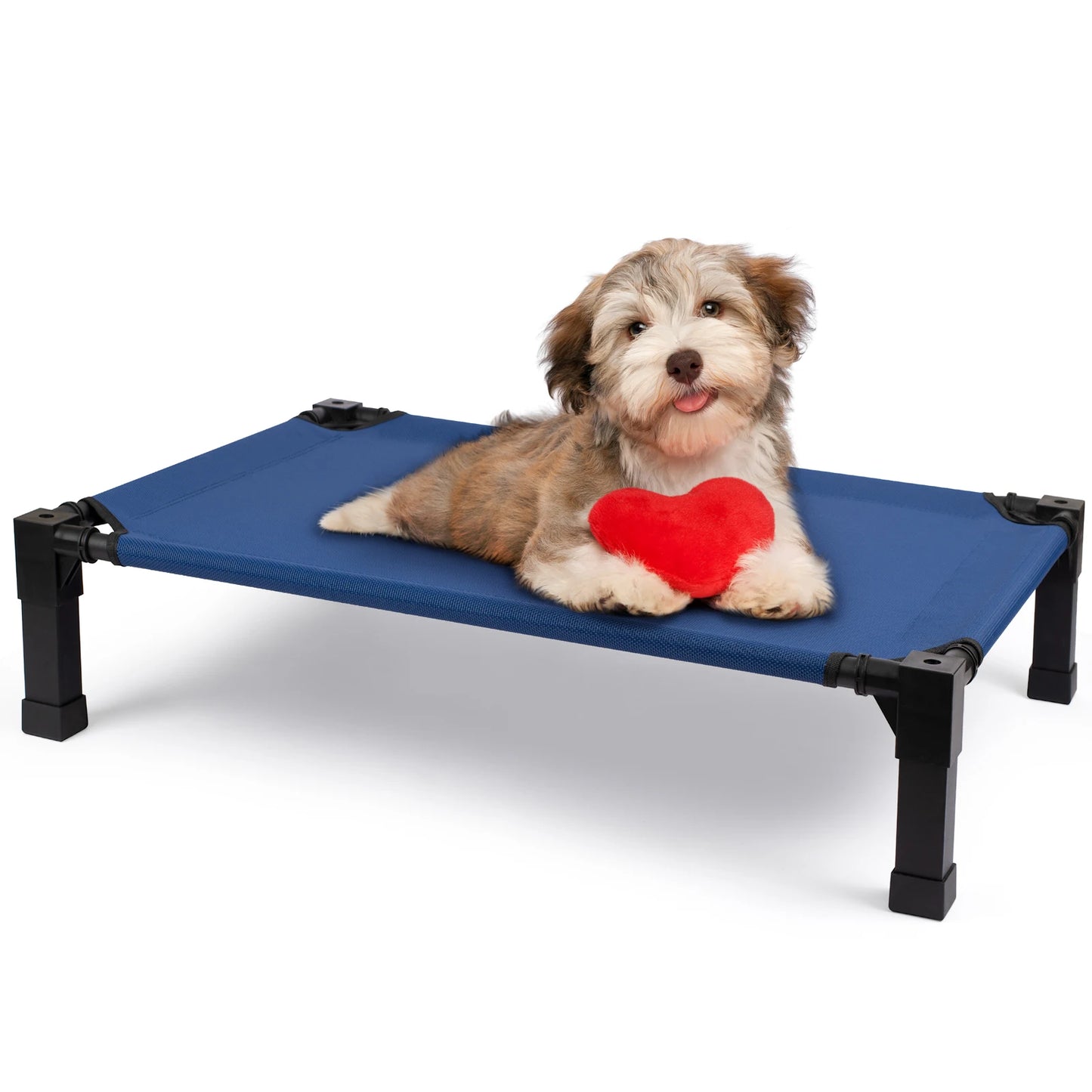 Cooling Raised Dog Bed with Chew-Proof Mesh & Metal Frame