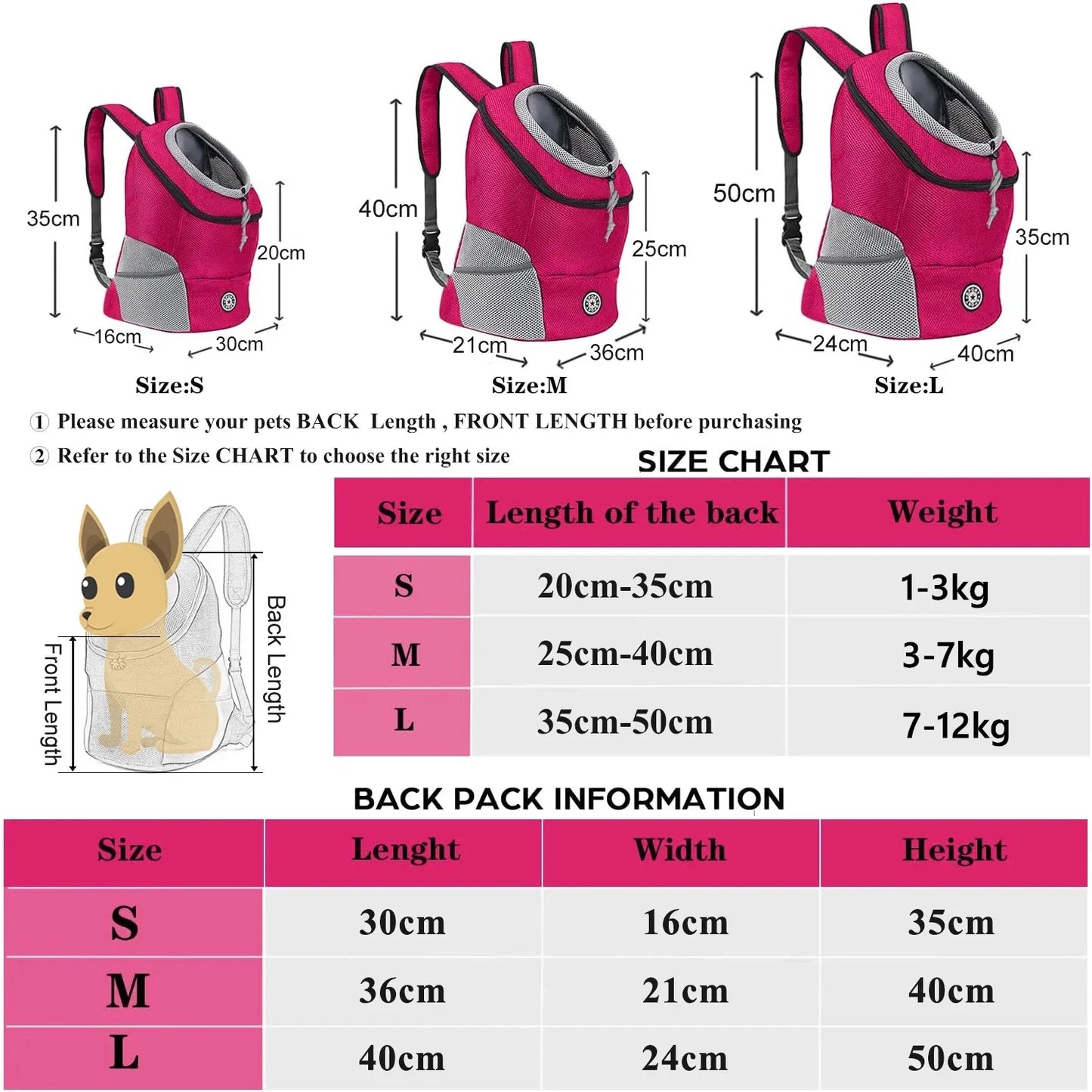 Portable Pet Carrier Backpack – Breathable Front Travel Bag for Dogs & Cats