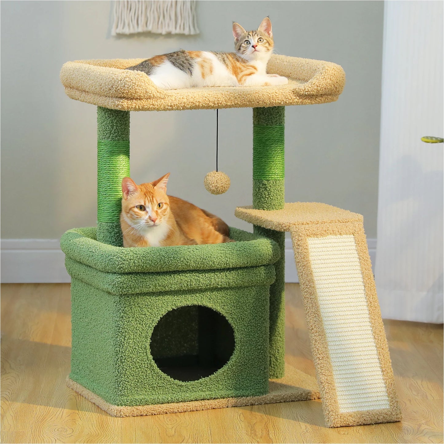 Small Cat Tree with Condo, Perch & Scratching Post