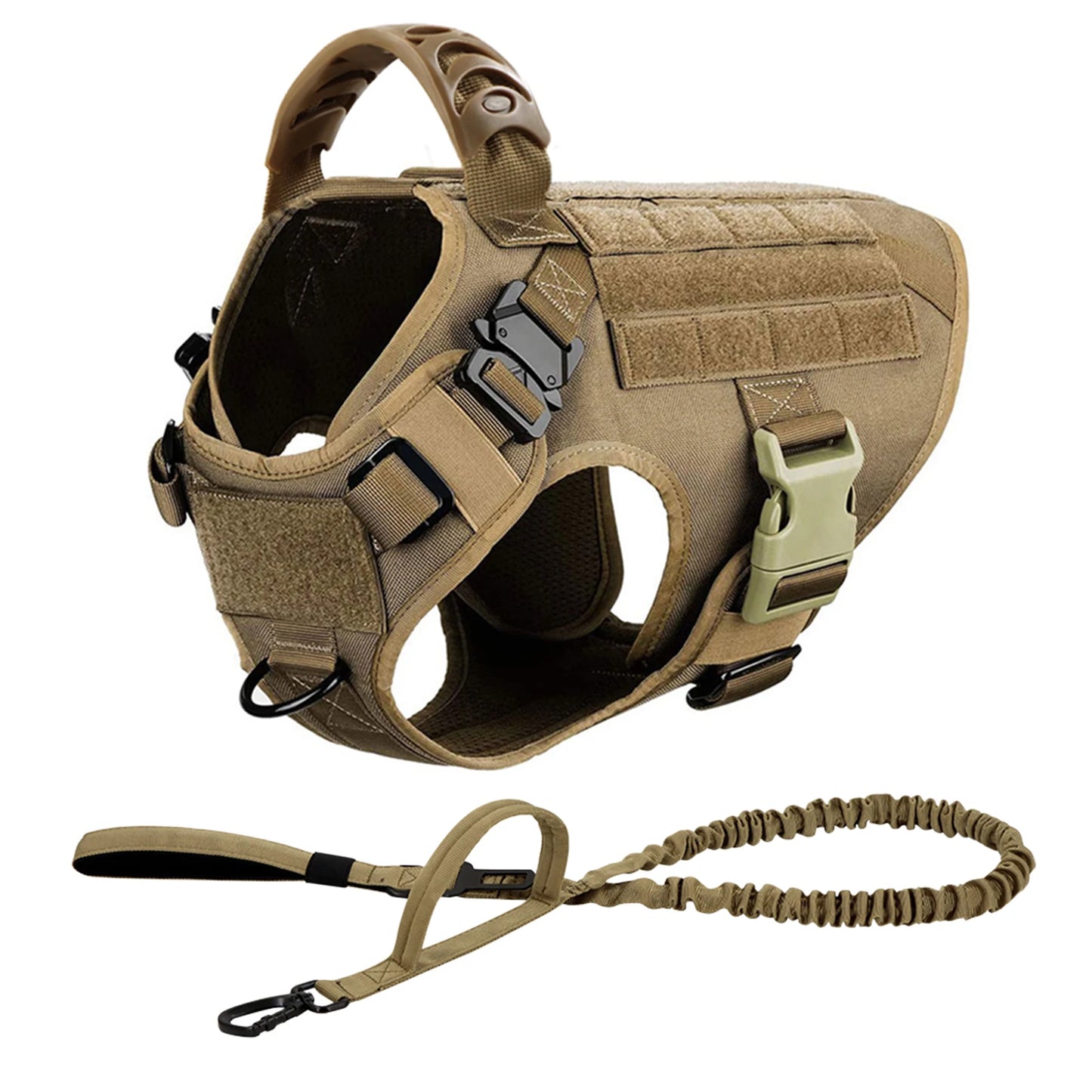 Tactical Dog Harness & Leash Set – Adjustable Training Vest for Medium & Large Dogs