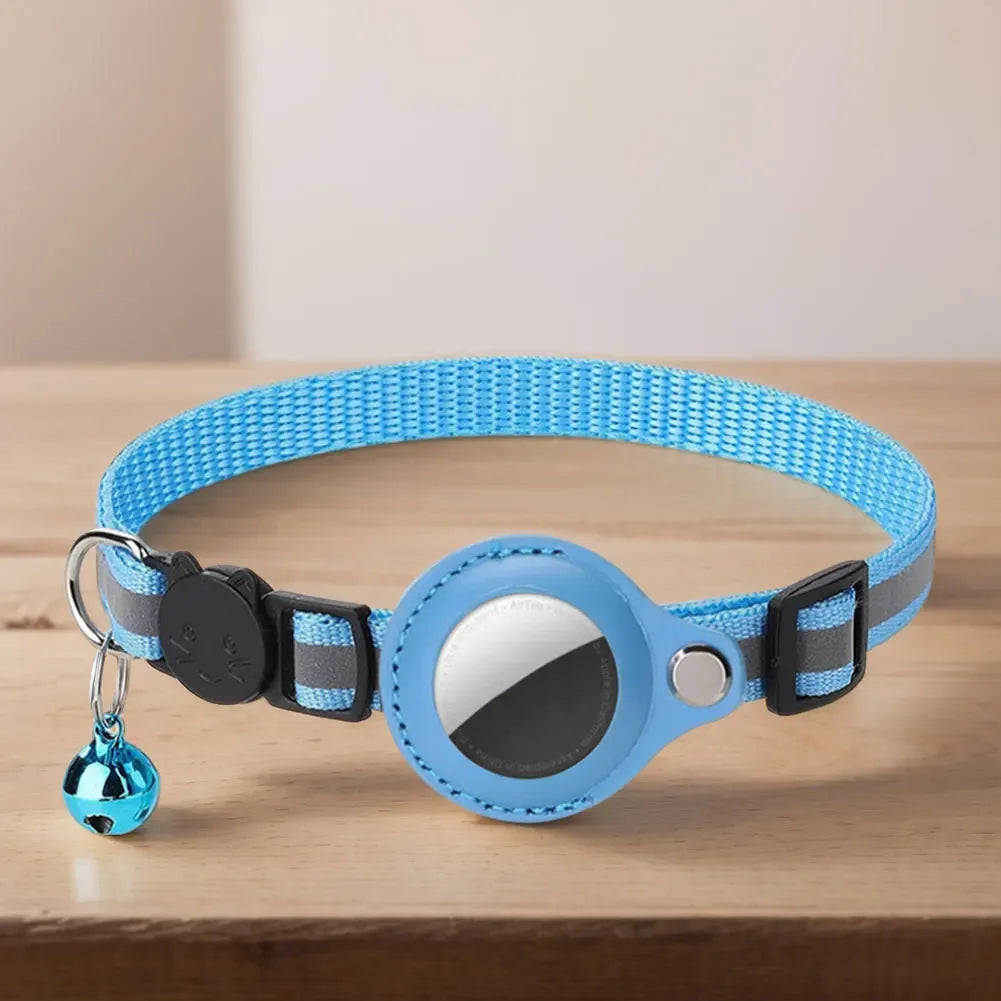 Reflective AirTag Cat Collar – Adjustable Safety Collar for Kittens & Cats