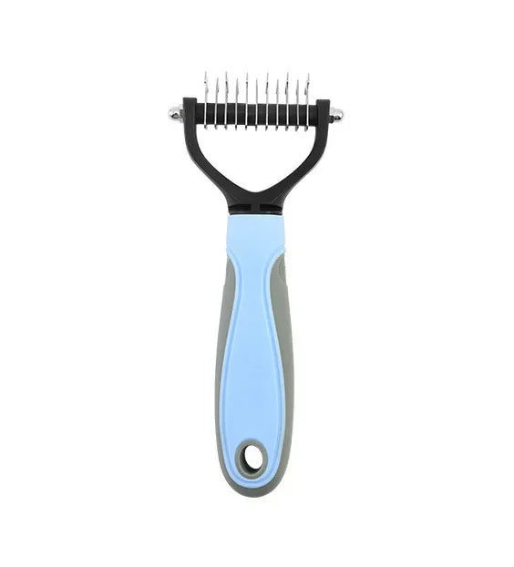 Cat Hair Removal Comb – Double-Sided Stainless Steel Grooming Brush for Cats & Dogs