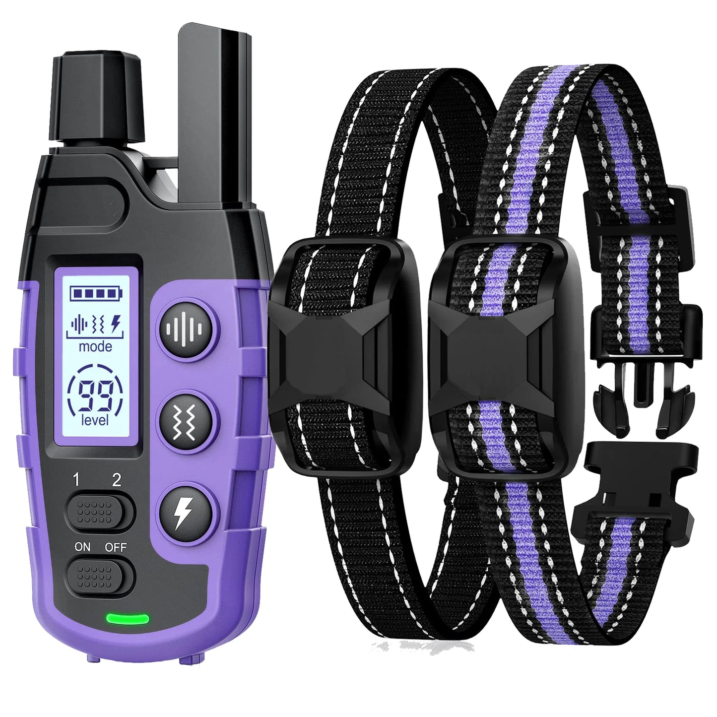 Wasserdichtes Hundetrainingshalsband mit Fernbedienung, Signalton & Vibration