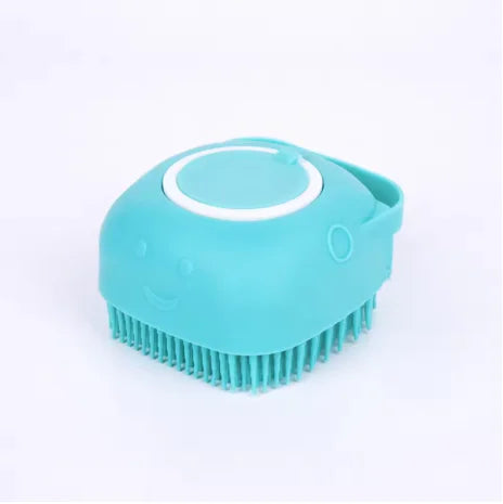 2-in-1 Pet Bath & Massage Brush – Silicone Shampoo Dispenser for Dogs & Cats