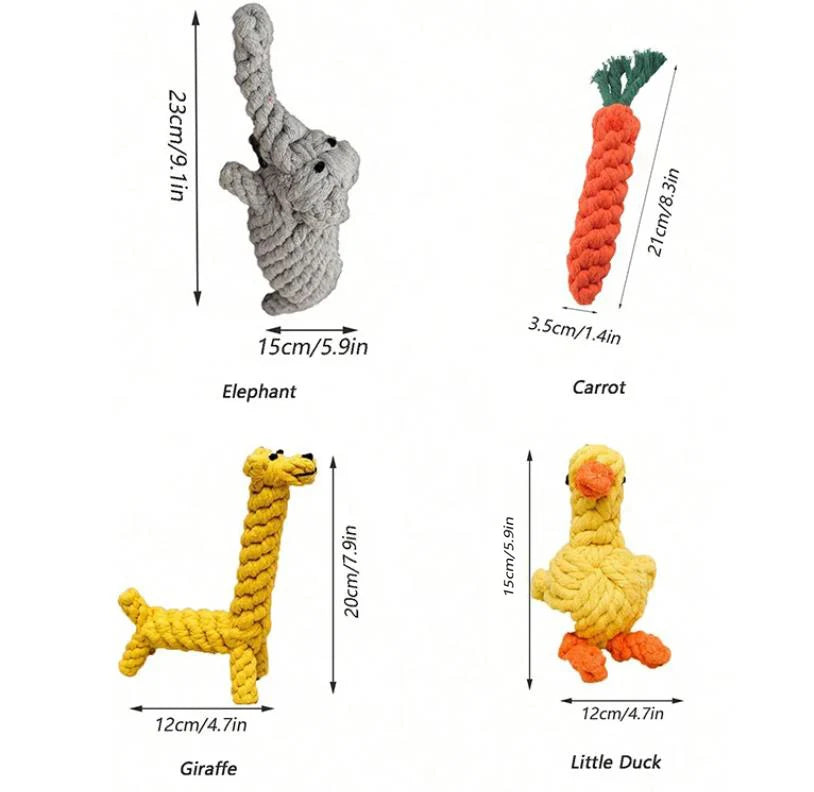 Cotton Rope Knot Dog Toy – Durable Teeth Cleaning Toy for Small & Medium Dogs