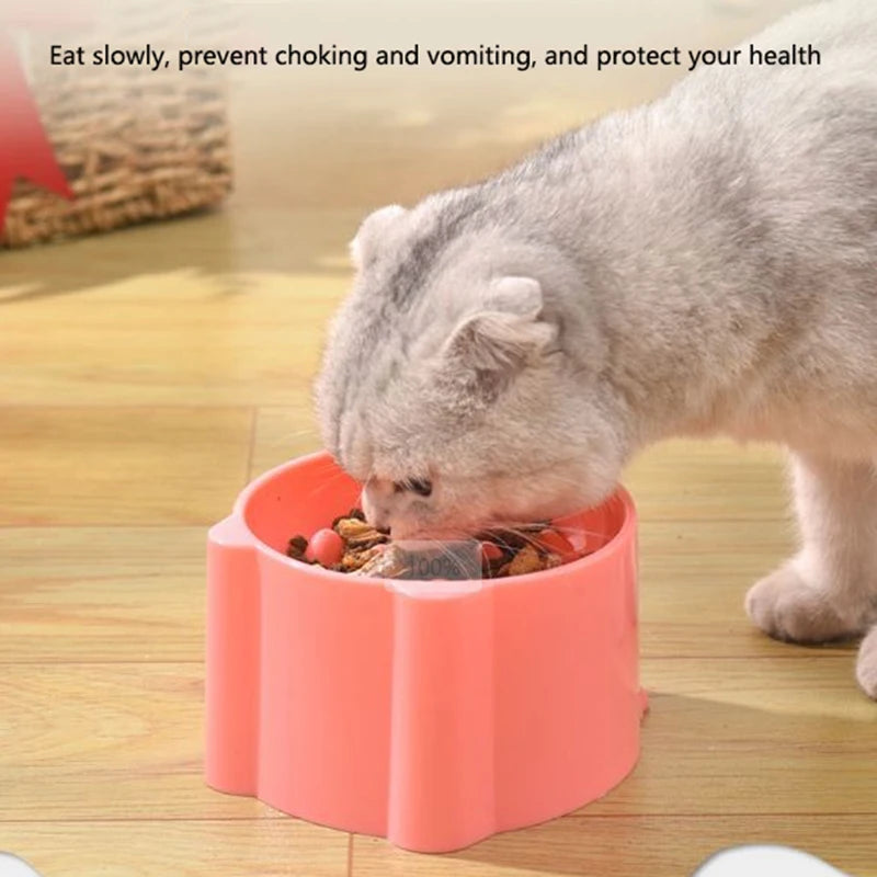 Cat Slow Feeder Bowl – Anti-Choking Neck Protection Design for Cats & Small Dogs