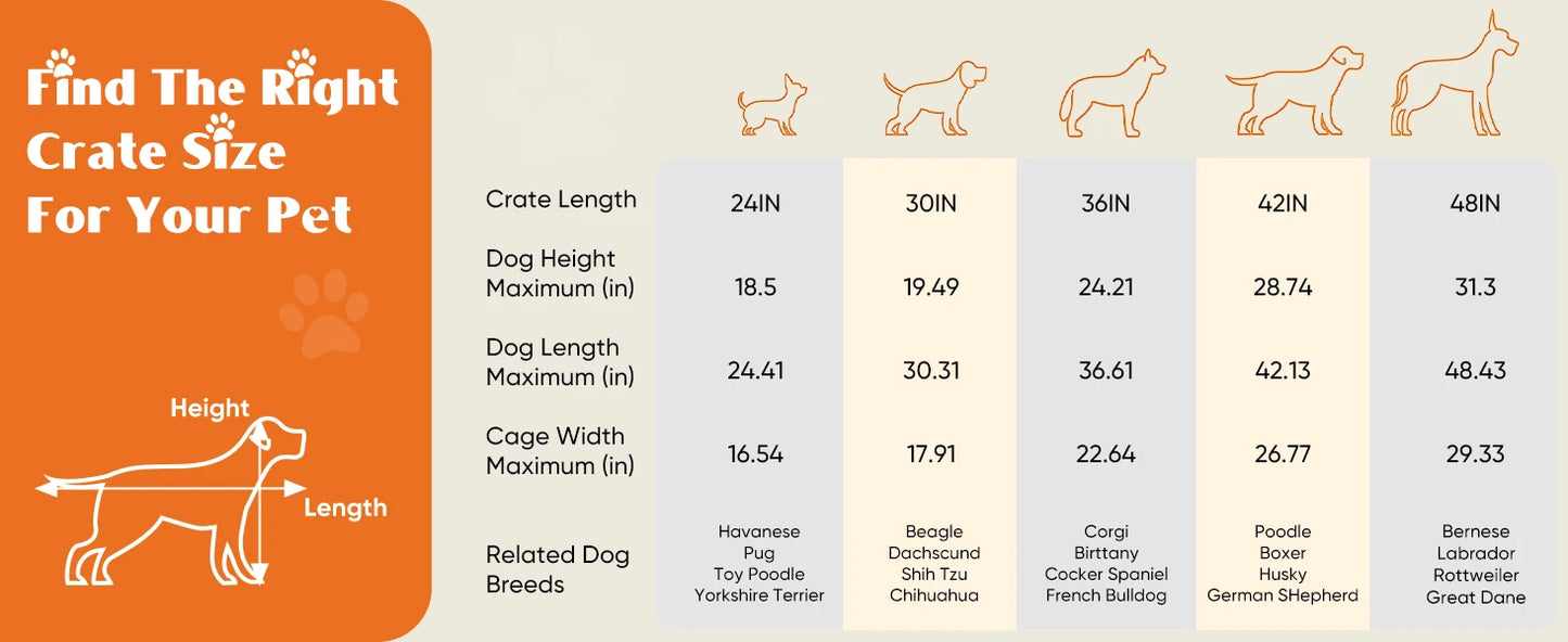 Foldable Dog Kennel with Tray – Indoor & Outdoor Use
