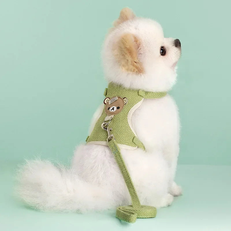 Adjustable Pet Harness & Leash Set – Comfort Vest for Small & Medium Dogs & Cats