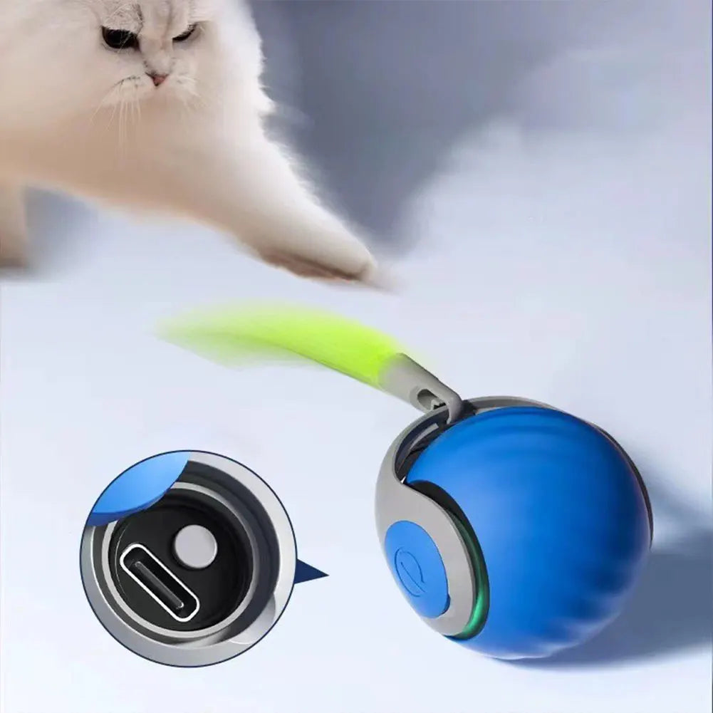 Smart Interactive Cat Toy Ball – USB Rechargeable