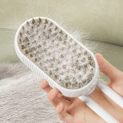 3-in-1 Pet Steam Brush – Electric Grooming & Massage Comb