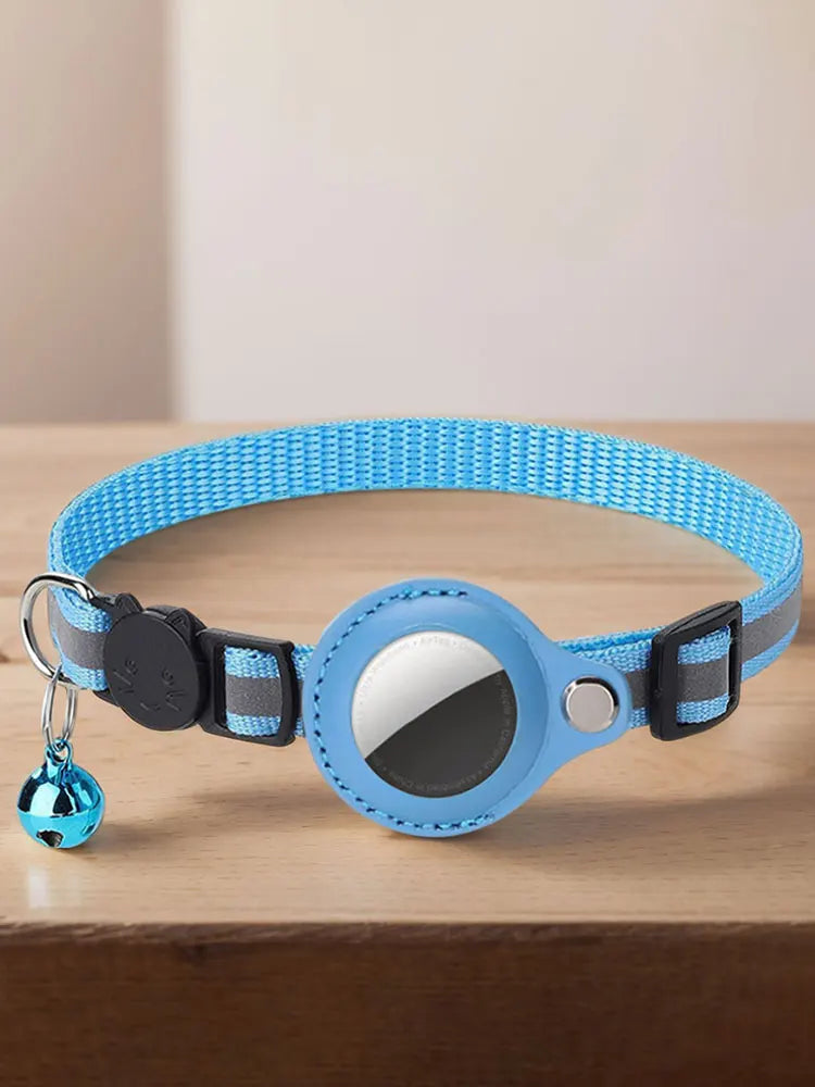 Reflective AirTag Cat Collar – Adjustable Safety Collar for Kittens & Cats