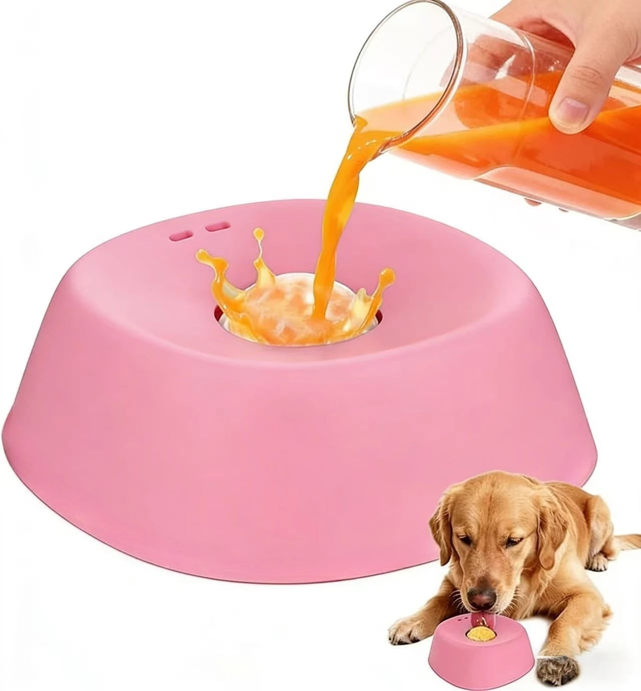 Anti-Choking Slow Feeder Dog Bowl – Non-Slip Lick Bowl for Treats, Broth & Yogurt
