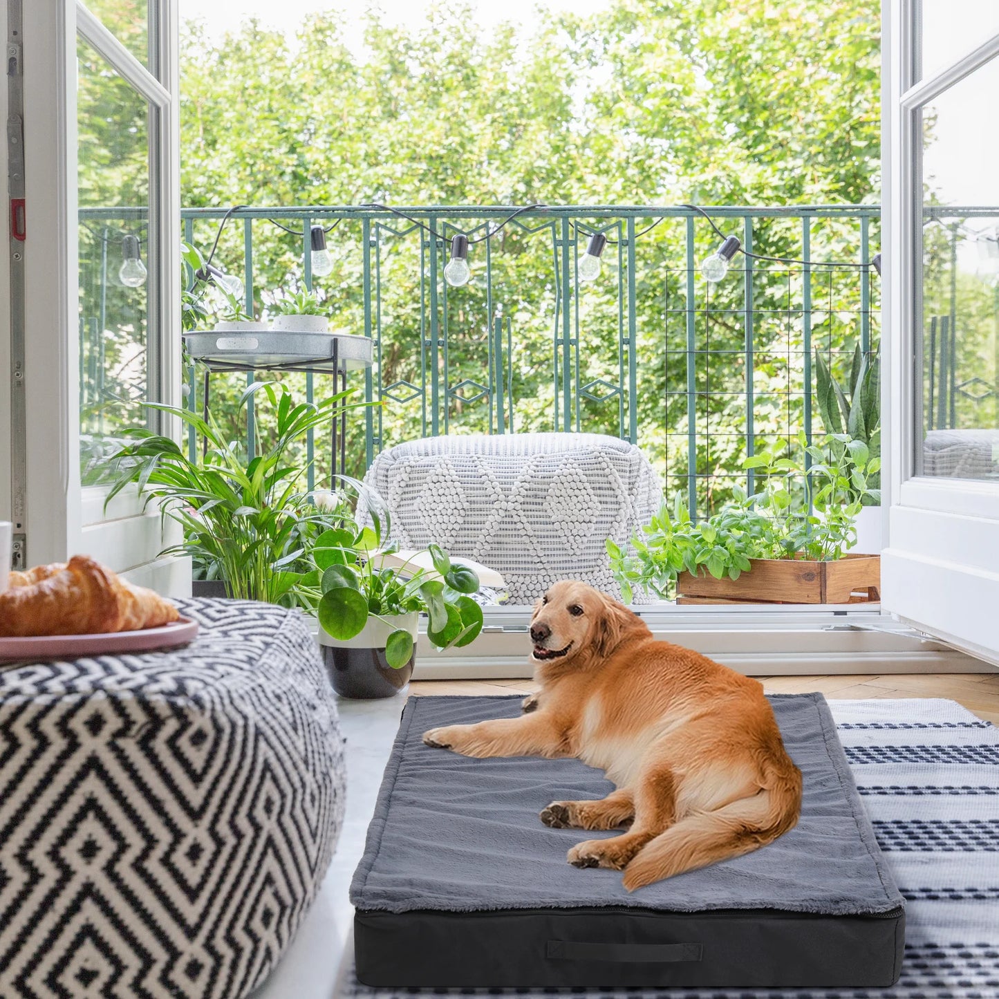 Orthopedic Dog Bed with Waterproof Lining & Washable Cover