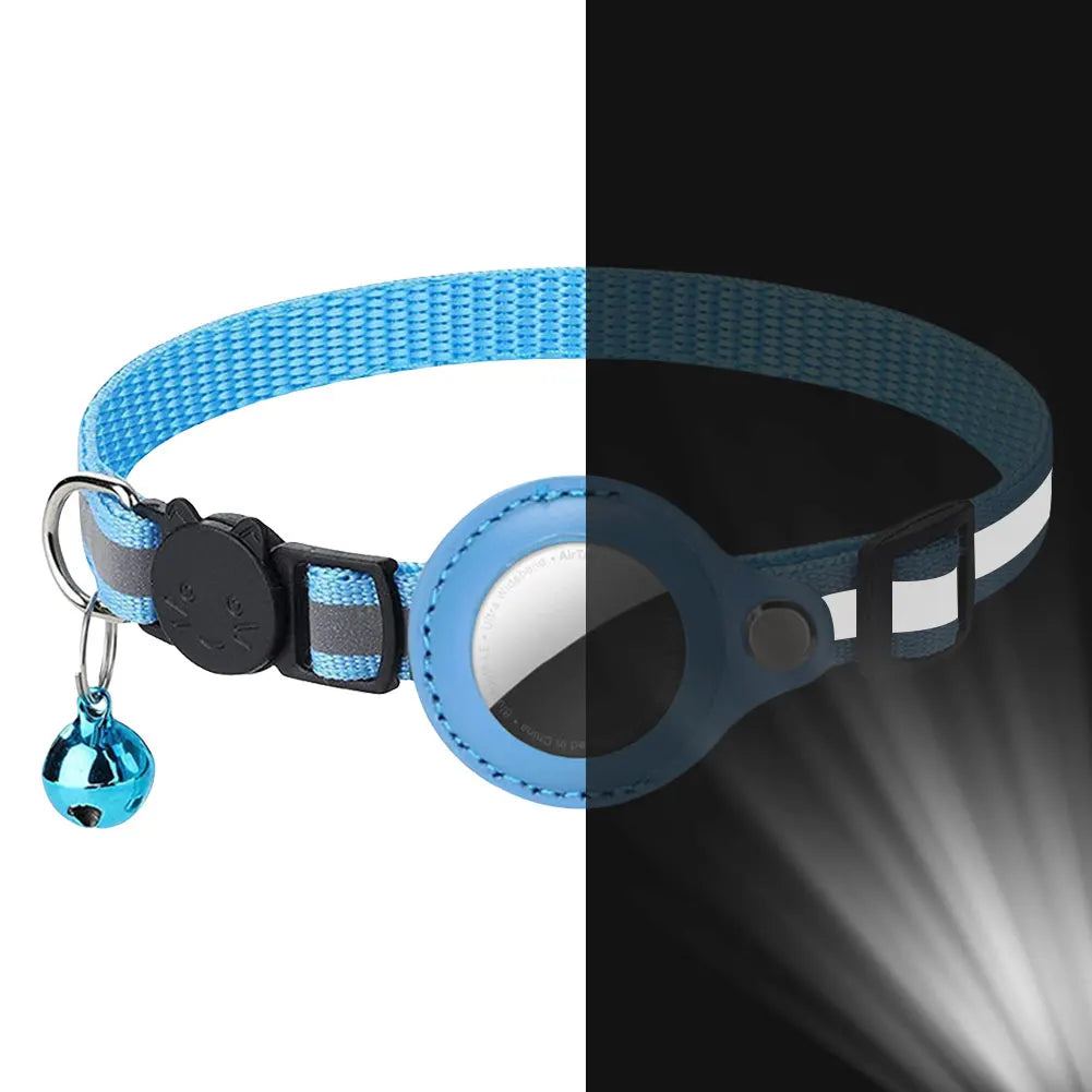 Reflective AirTag Cat Collar – Adjustable Safety Collar for Kittens & Cats