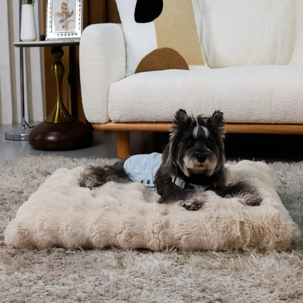 Ultra Plush Washable Dog Bed – Soft Pet Cushion Mat