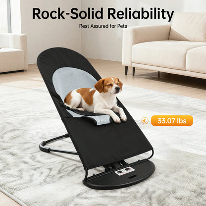 Pet Rocker Chair – Foldable Adjustable Dog Bed