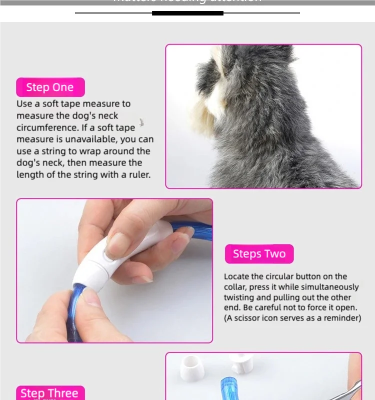 LED Dog Collar USB Rechargeable Adjustable Glowing Reflective Night Safety Collar