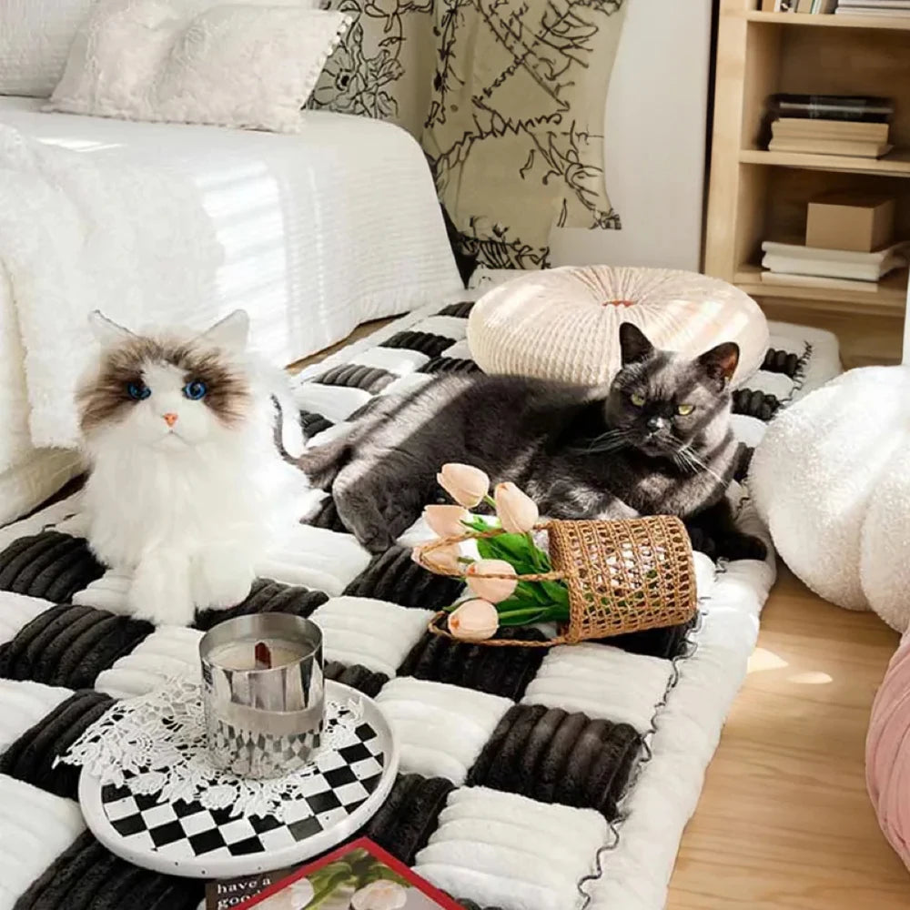 Warm Washable Anti-Slip Pet Bed & Blanket Mat for Car, Sofa & Couch