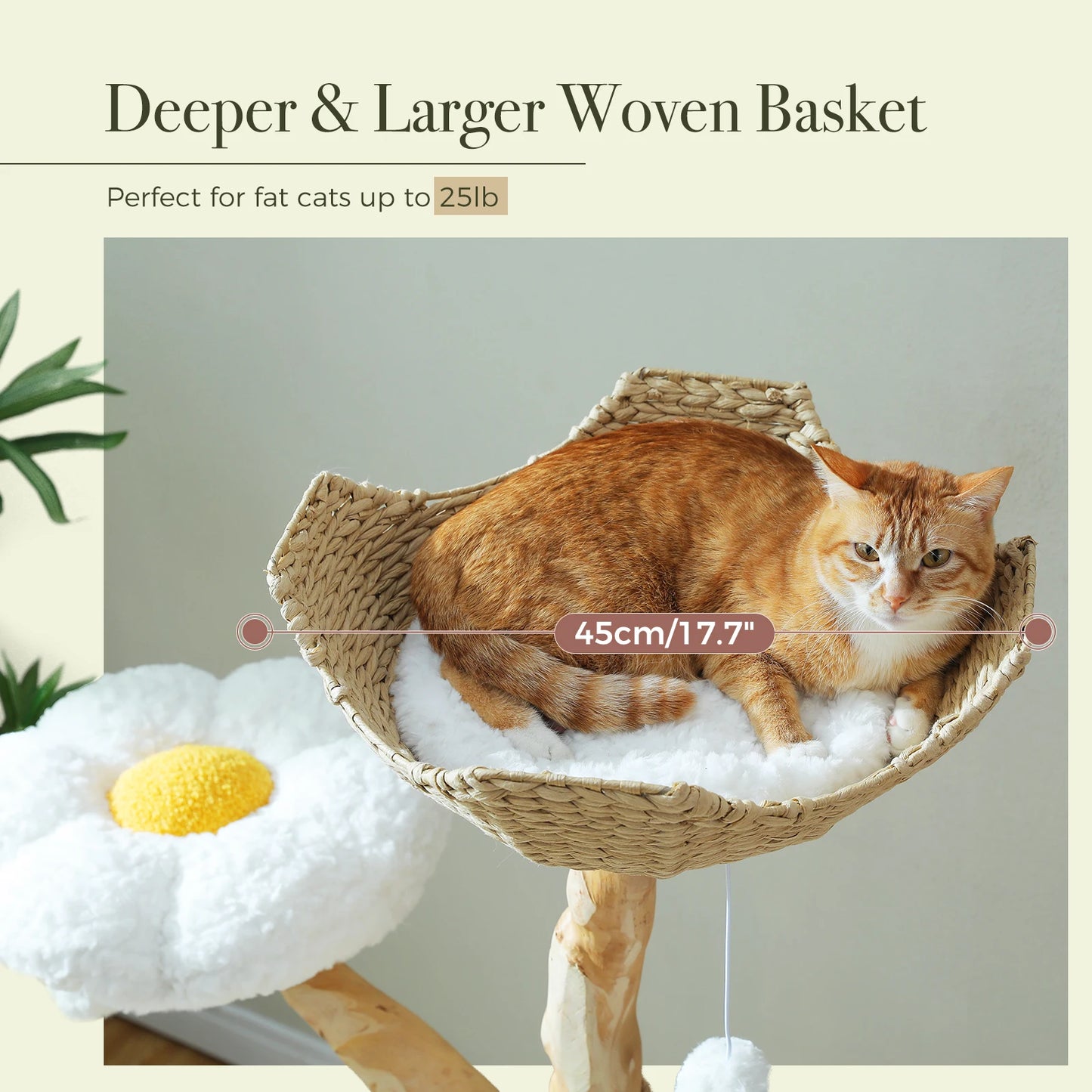 Modern Solid Wood Cat Tree – Spacious Tower with Condo, Perches & Interactive Toys