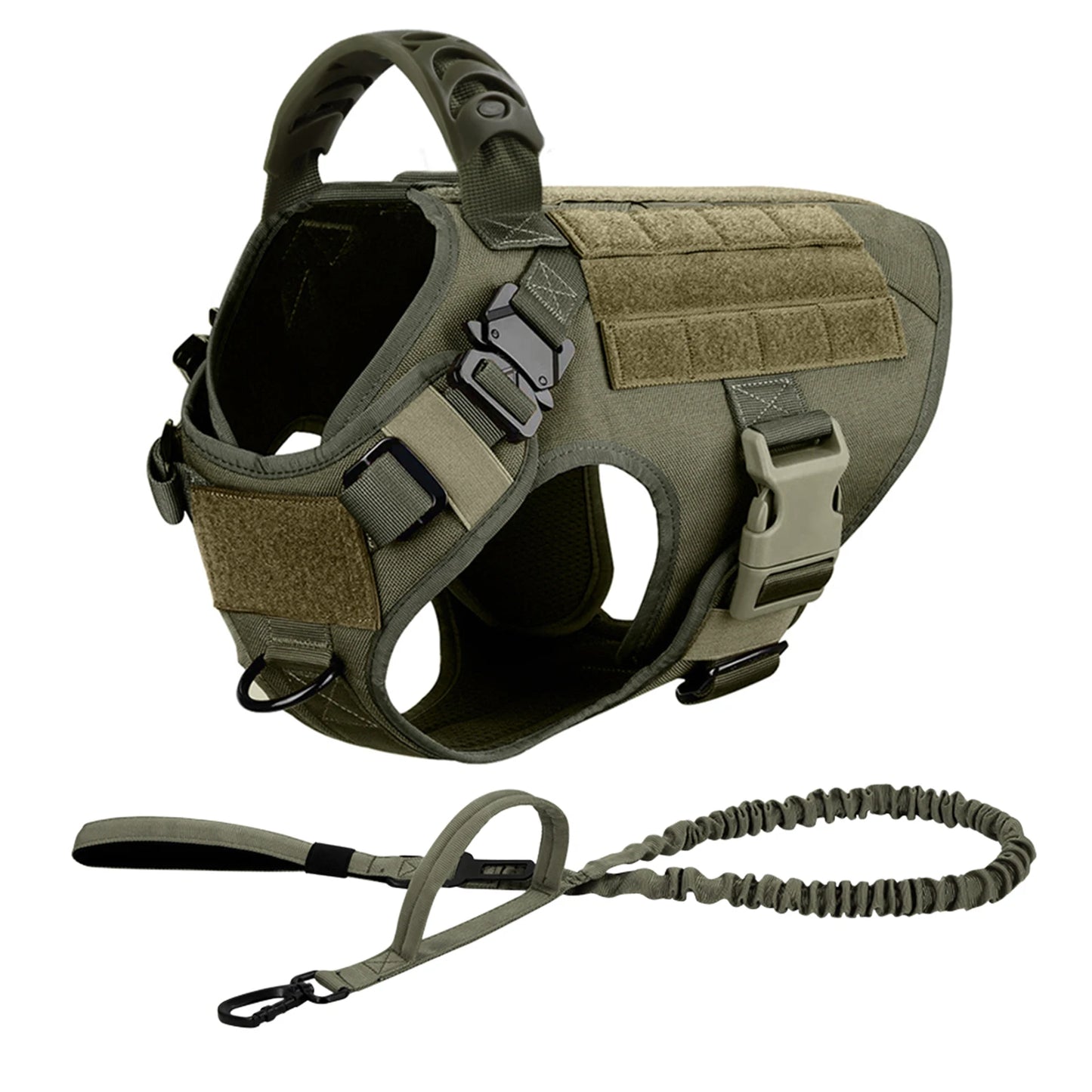 Tactical Dog Harness & Leash Set – Adjustable Training Vest for Medium & Large Dogs