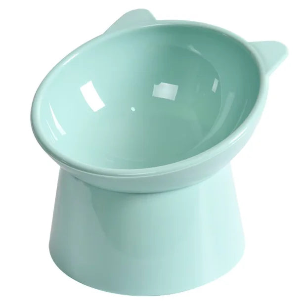 Elevated Cat Bowl Set – Raised Anti-Slip Feeder with Cat-Ear Design for Indoor Cats