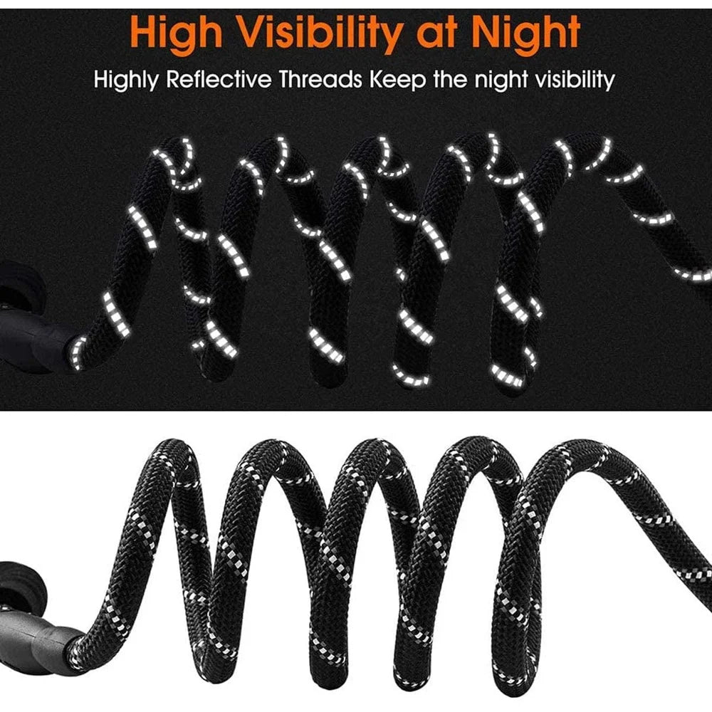 5FT Reflective Dog Leash – Strong Nylon Rope with Soft Grip