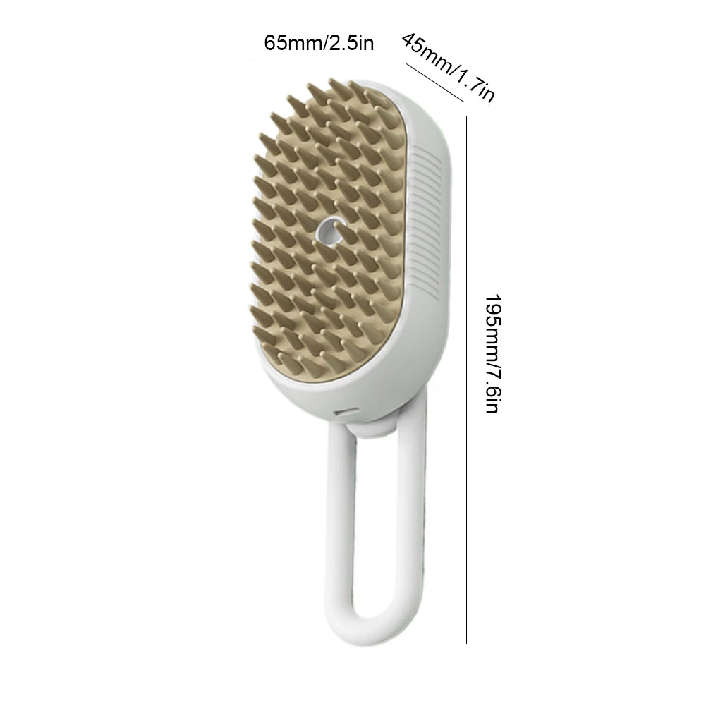 3-in-1 Pet Steam Brush – Electric Grooming & Massage Comb