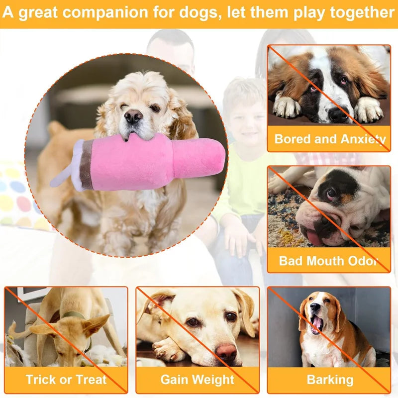 Squeaky Dog Cup Toy – Durable Chew Toy for Aggressive Chewers